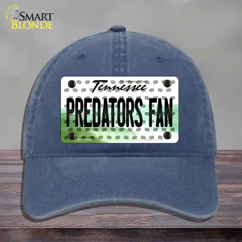 HAT11-MLP-10846 Predators Fan Tennessee Novelty License Plate Hat, Unconstructed Cotton - Navy