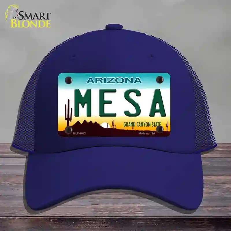 HAT18-MLP-1042 Mesa Arizona Novelty License Plate Hat, Mesh - Royal Blue