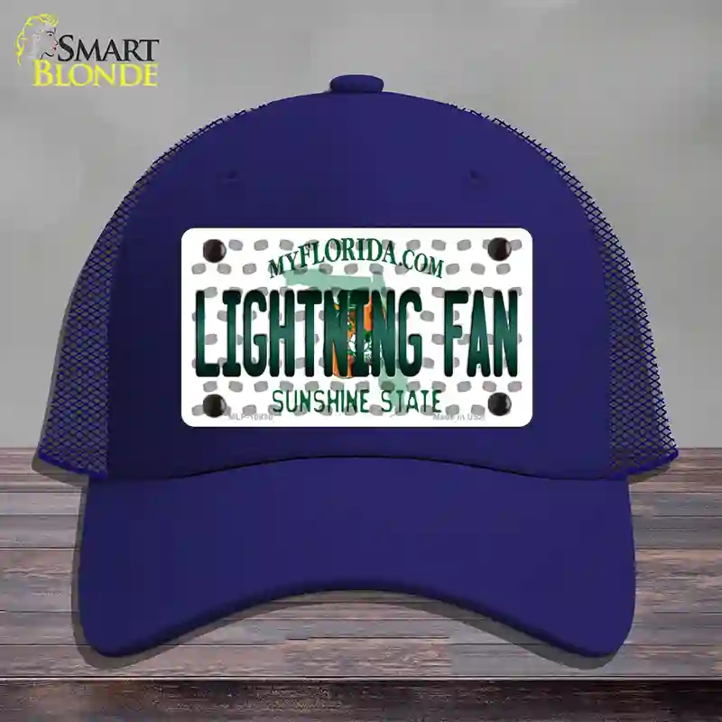 HAT18-MLP-10830 Lightning Fan Florida Novelty License Plate Hat, Mesh - Royal Blue