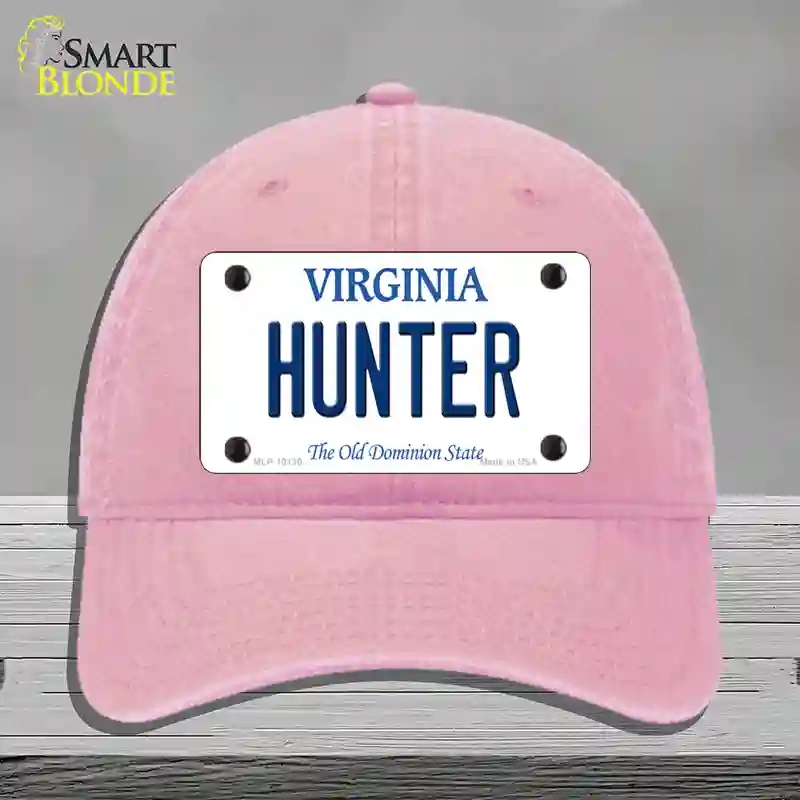 HAT12-MLP-10130 Hunter Virginia Novelty License Plate Hat, Unconstructed Cotton - Pink