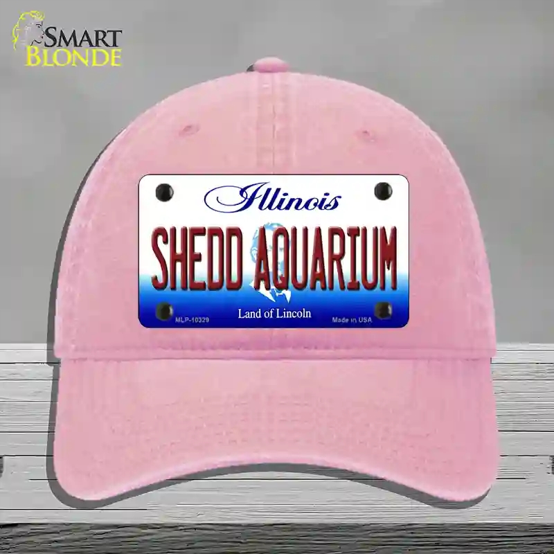HAT12-MLP-10329 Shedd Aquarium Illinois Novelty License Plate Hat, Unconstructed Cotton - Pink