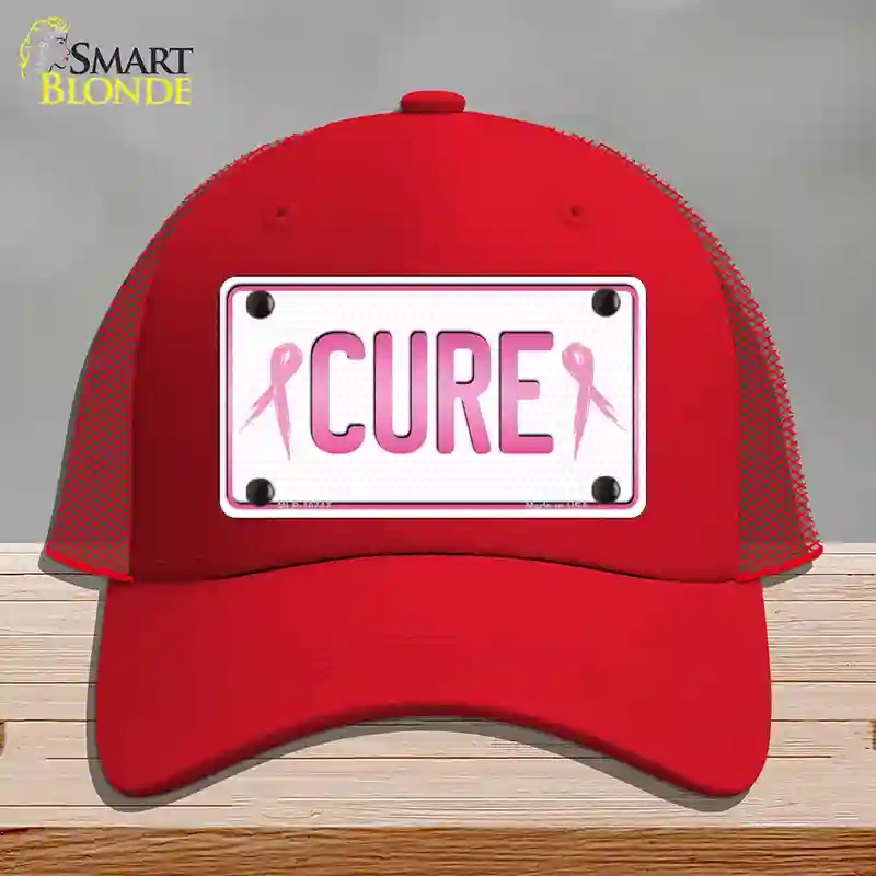 HAT17-MLP-10747 Cure Novelty License Plate Hat Sign, Mesh - Red