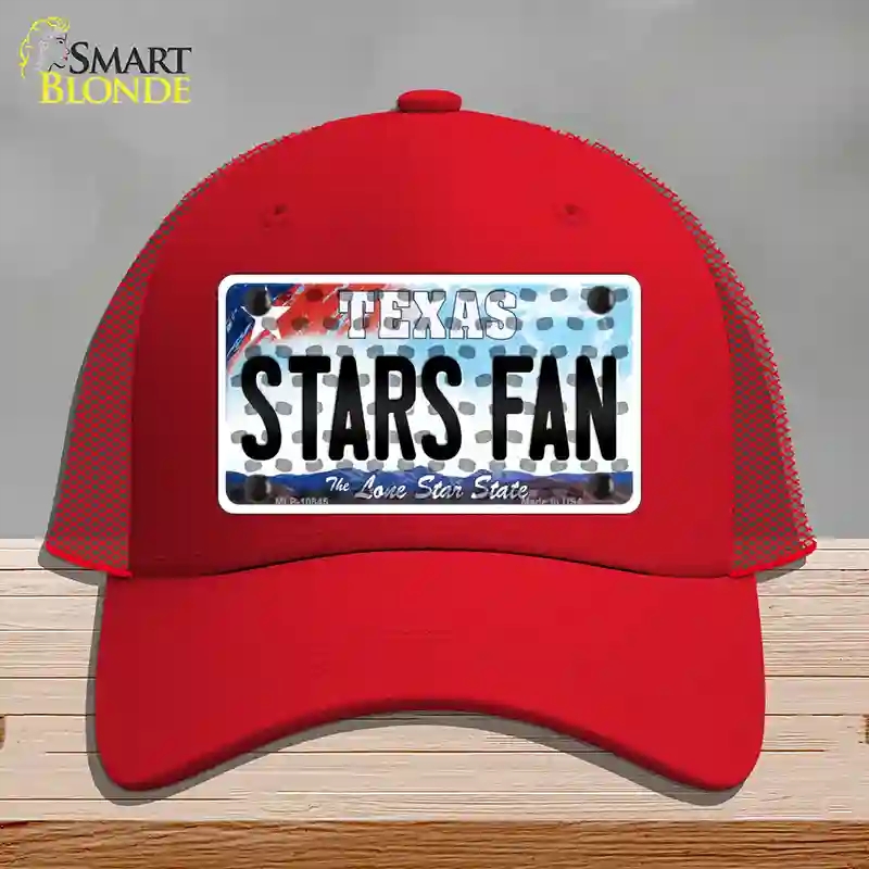 HAT17-MLP-10845 Stars Fan Texas Novelty License Plate Hat, Mesh - Red