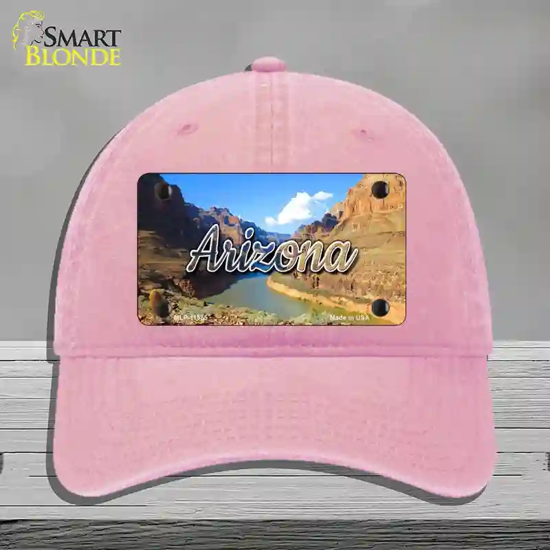 HAT12-MLP-11585 Arizona Canyon State Novelty License Plate Hat, Unconstructed Cotton - Pink