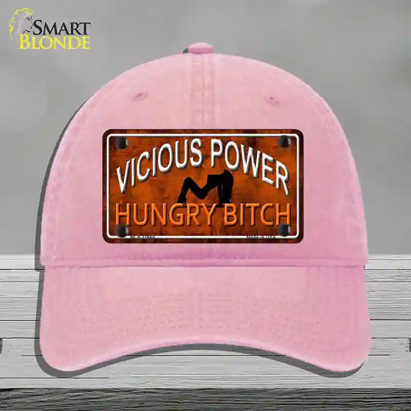 HAT12-MLP-11665 Vicious Power Novelty License Plate Hat, Unconstructed Cotton - Pink