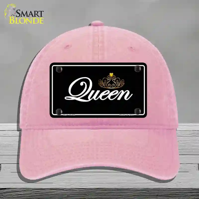 HAT12-MLP-11766 Queen Novelty License Plate Hat, Unconstructed Cotton - Pink