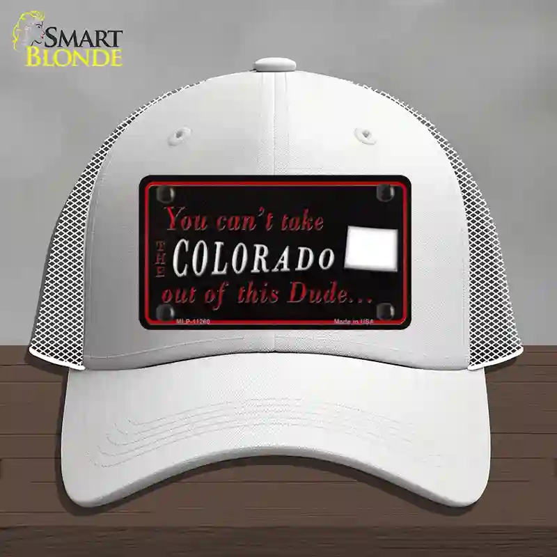 HAT19-MLP-11260 Colorado Dude Novelty License Plate Hat, Mesh - White