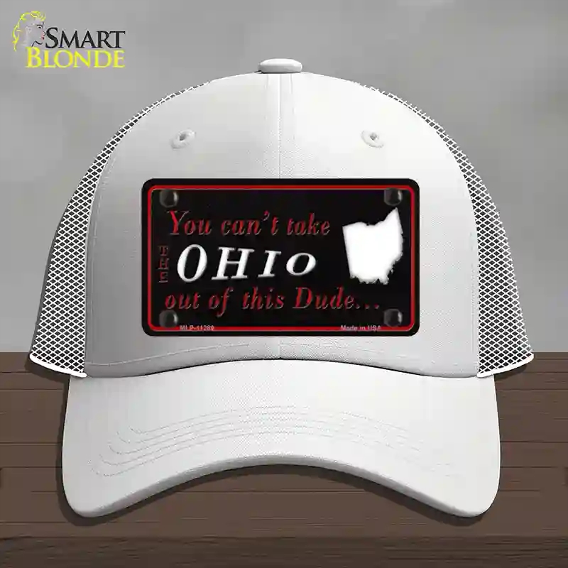HAT19-MLP-11289 Ohio Dude Novelty License Plate Hat, Mesh - White