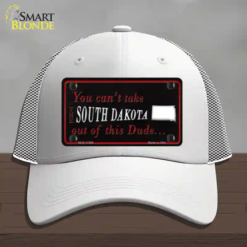 HAT19-MLP-11295 South Dakota Dude Novelty License Plate Hat, Mesh - White