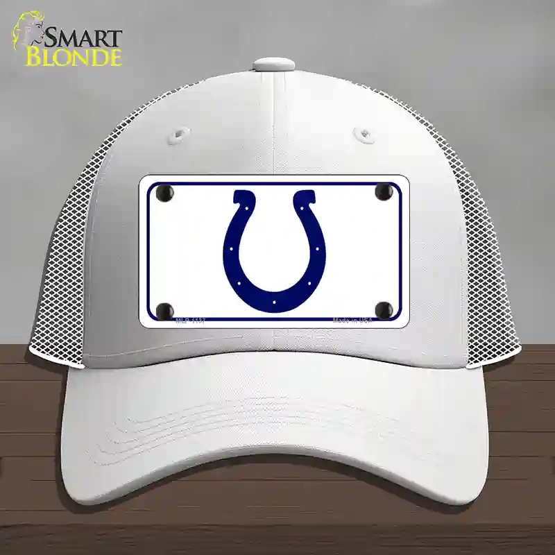 HAT19-MLP-1137 Horseshoe Novelty License Plate Hat, Mesh - White