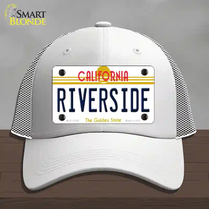 HAT19-MLP-11428 Riverside California Novelty License Plate Hat, Mesh - White