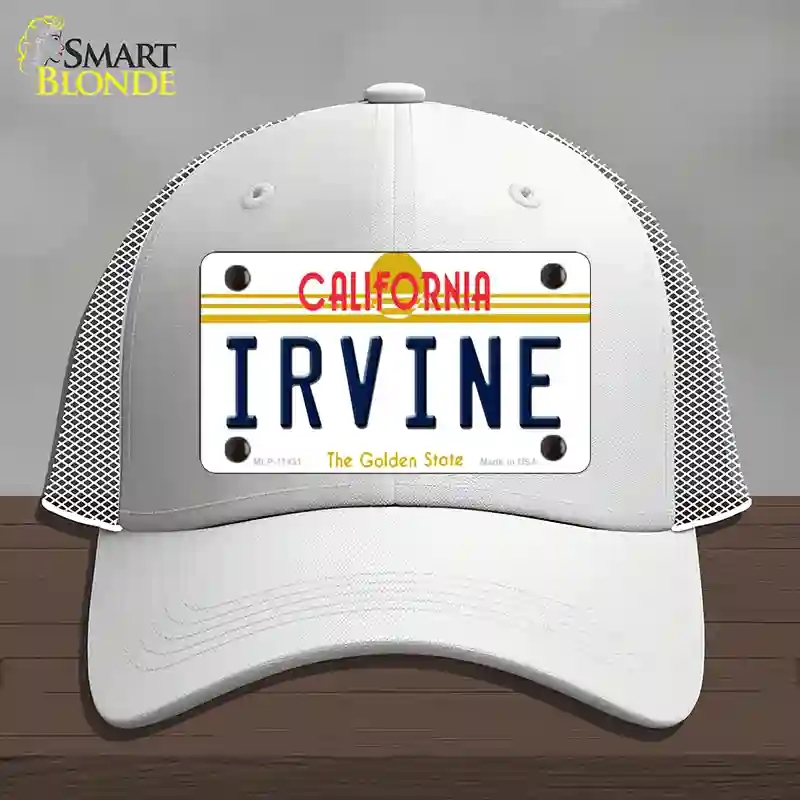 HAT19-MLP-11431 Irvine California Novelty License Plate Hat, Mesh - White