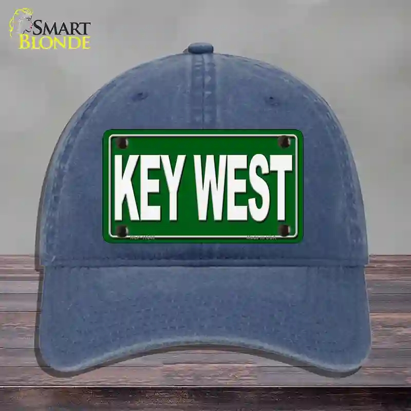 HAT11-MLP-11648 Key West Novelty License Plate Hat, Unconstructed Cotton - Navy