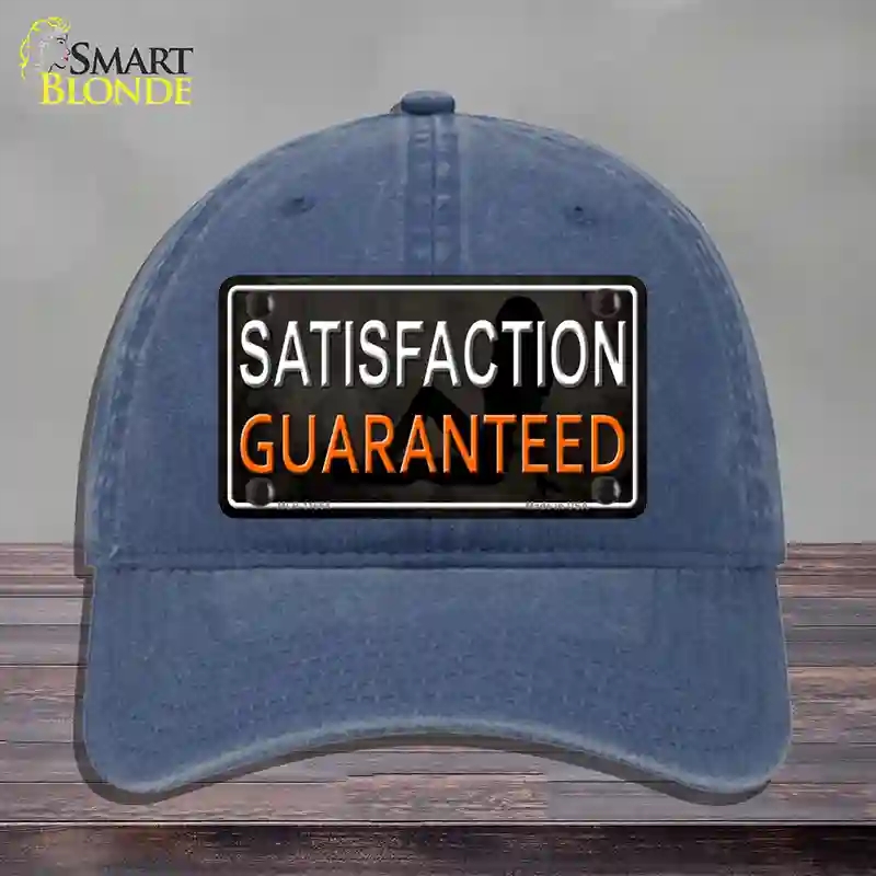 HAT11-MLP-11664 Satisfaction Guaranteed Novelty License Plate Hat, Unconstructed Cotton - Navy