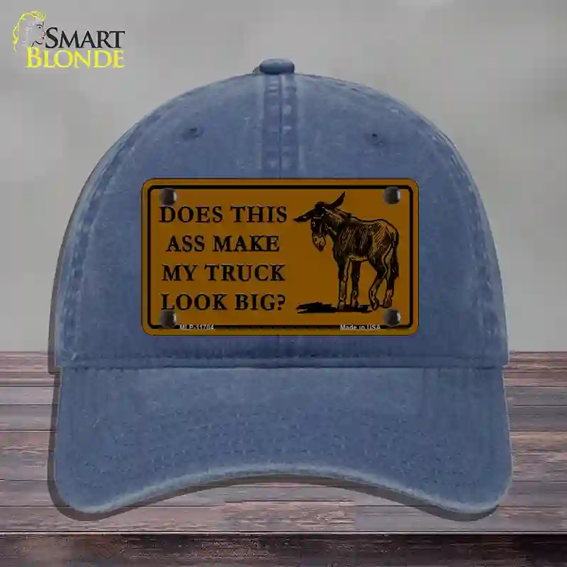 HAT11-MLP-11704 Does This Ass Novelty License Plate Hat, Unconstructed Cotton - Navy