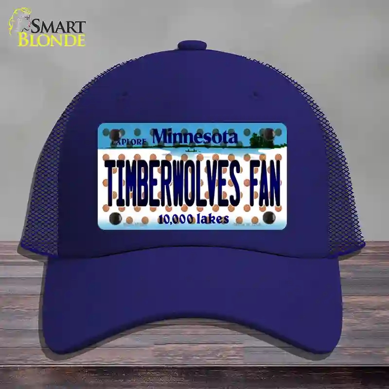 HAT18-MLP-10864 Timberwolves Fan Minnesota Novelty License Plate Hat, Mesh - Royal Blue