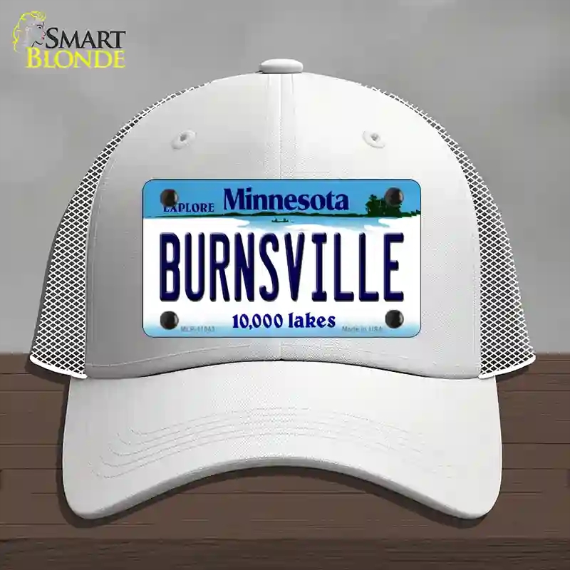 HAT19-MLP-11043 Burnsville Minnesota State Novelty License Plate Hat, Mesh - White