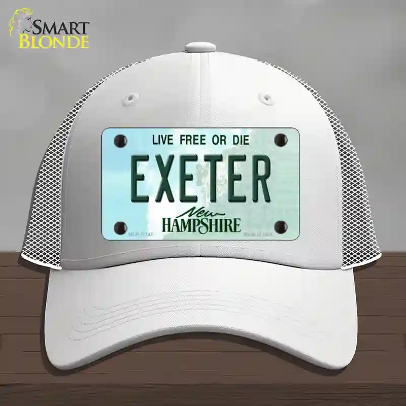 HAT19-MLP-11143 Exeter   Hampshire State Novelty License Plate Hat, Mesh - White
