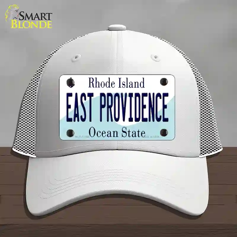 HAT19-MLP-11189 East Providence Rhode Island State Novelty License Plate Hat, Mesh - White