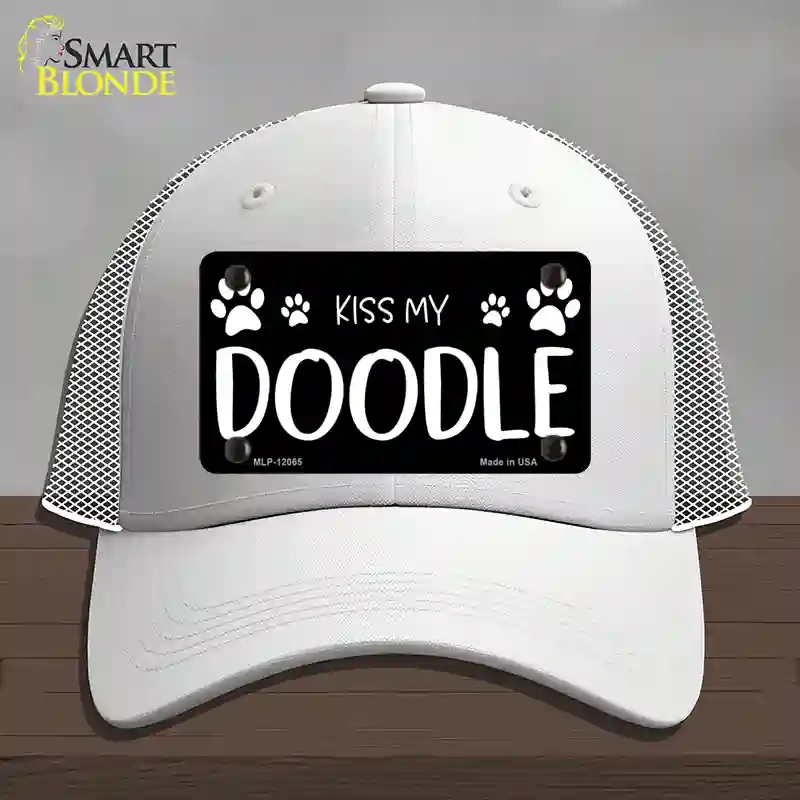 HAT19-MLP-12065 Kiss My Novelty License Plate Hat, Mesh - White