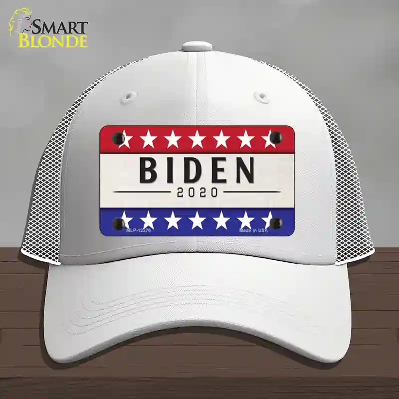 HAT19-MLP-12276 Joe Biden 2020 Novelty License Plate Hat, Mesh - White
