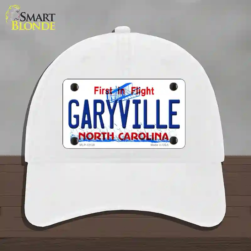 HAT14-MLP-12126 Garyville North Carolina State Novelty License Plate Hat, Unconstructed Cotton - White