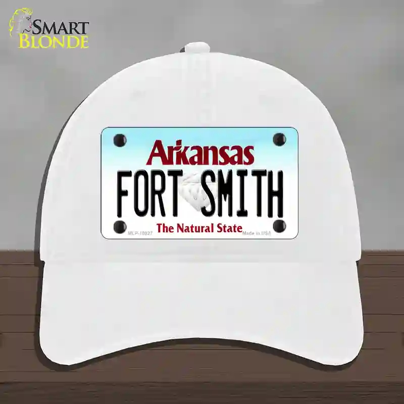 HAT14-MLP-10027 Fort Smith Arkansas Novelty License Plate Hat, Unconstructed Cotton - White