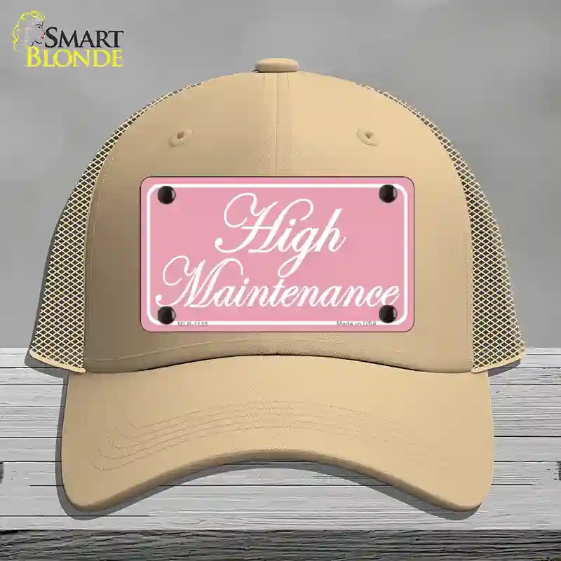 HAT15-MLP-1125 High Maintenance Novelty License Plate Hat, Mesh - Khaki