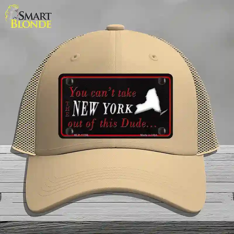 HAT15-MLP-11286   York Dude Novelty License Plate Hat, Mesh - Khaki