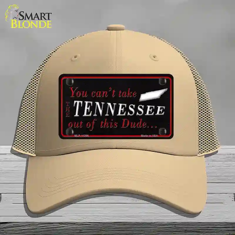 HAT15-MLP-11296 Tennessee Dude Novelty License Plate Hat, Mesh - Khaki