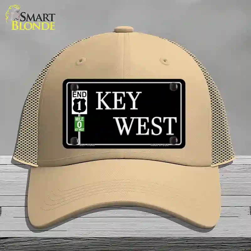 HAT15-MLP-11649 Key West Highway Novelty License Plate Hat Sign, Mesh - Khaki