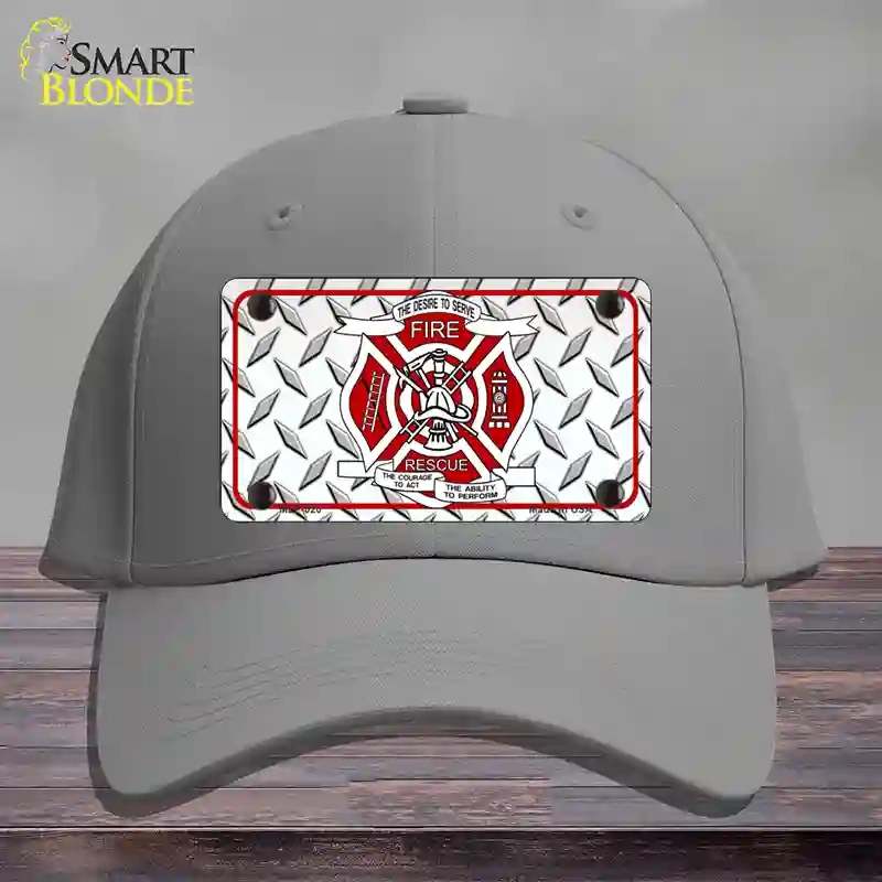 HAT23-MLP-020 Fire Fighter Rescue Novelty License Plate Hat, Cotton - Gray