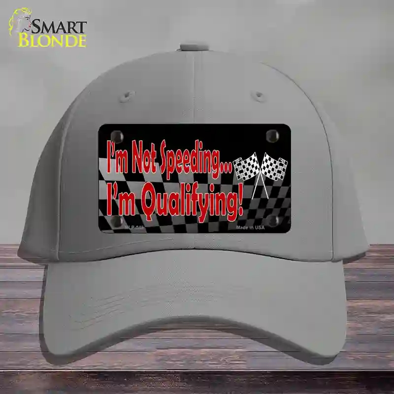 HAT23-MLP-048 Im Qualifying Novelty License Plate Hat, Cotton - Gray