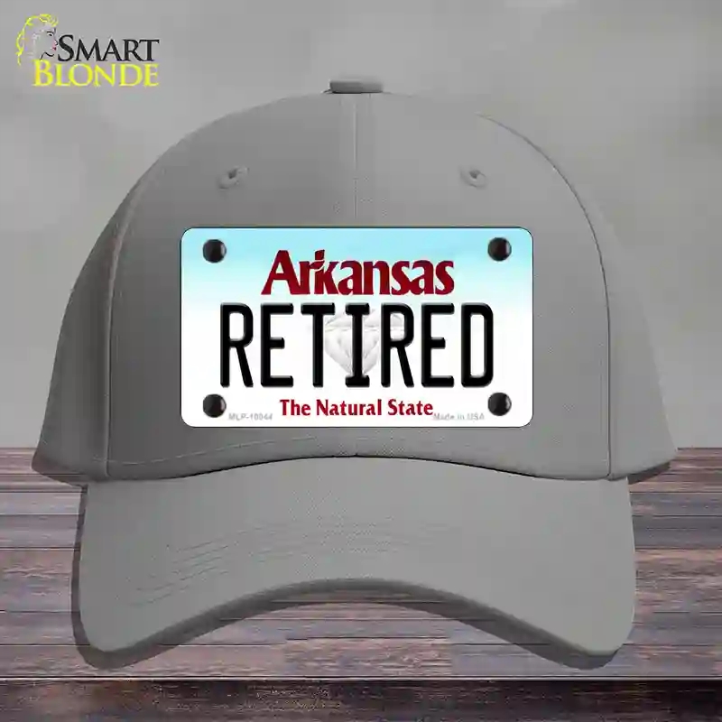 HAT23-MLP-10044 Retired Arkansas Novelty License Plate Hat, Cotton - Gray