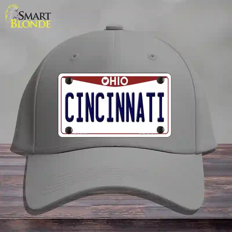 HAT23-MLP-10068 Cincinnati Ohio Novelty License Plate Hat, Cotton - Gray