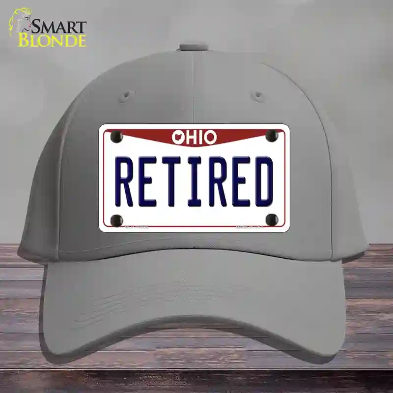 HAT23-MLP-10080 Retired Ohio Novelty License Plate Hat, Cotton - Gray