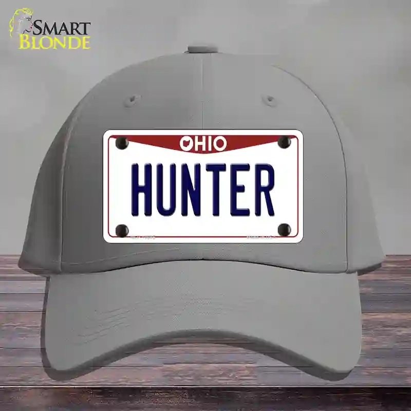HAT23-MLP-10095 Hunter Ohio Novelty License Plate Hat, Cotton - Gray