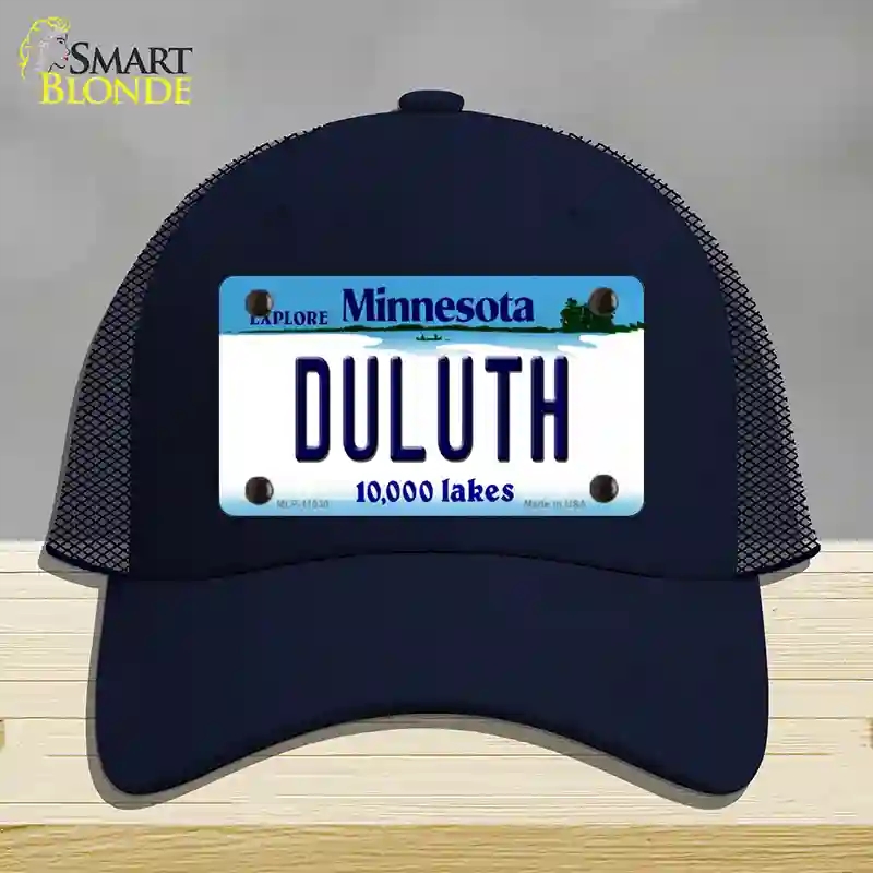 HAT16-MLP-11039 Duluth Minnesota State Novelty License Plate Hat, Mesh - Navy