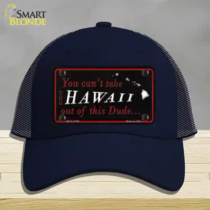 HAT16-MLP-11265 Hawaii Dude Novelty License Plate Hat, Mesh - Navy