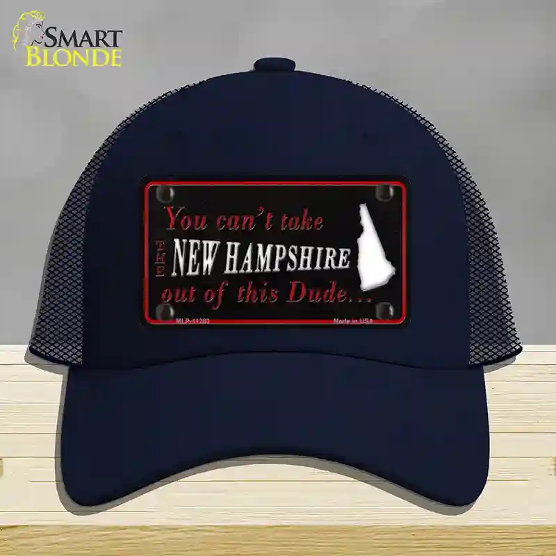 HAT16-MLP-11283   Hampshire Dude Novelty License Plate Hat, Mesh - Navy