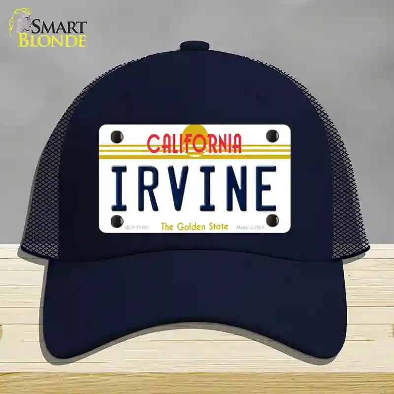HAT16-MLP-11431 Irvine California Novelty License Plate Hat, Mesh - Navy