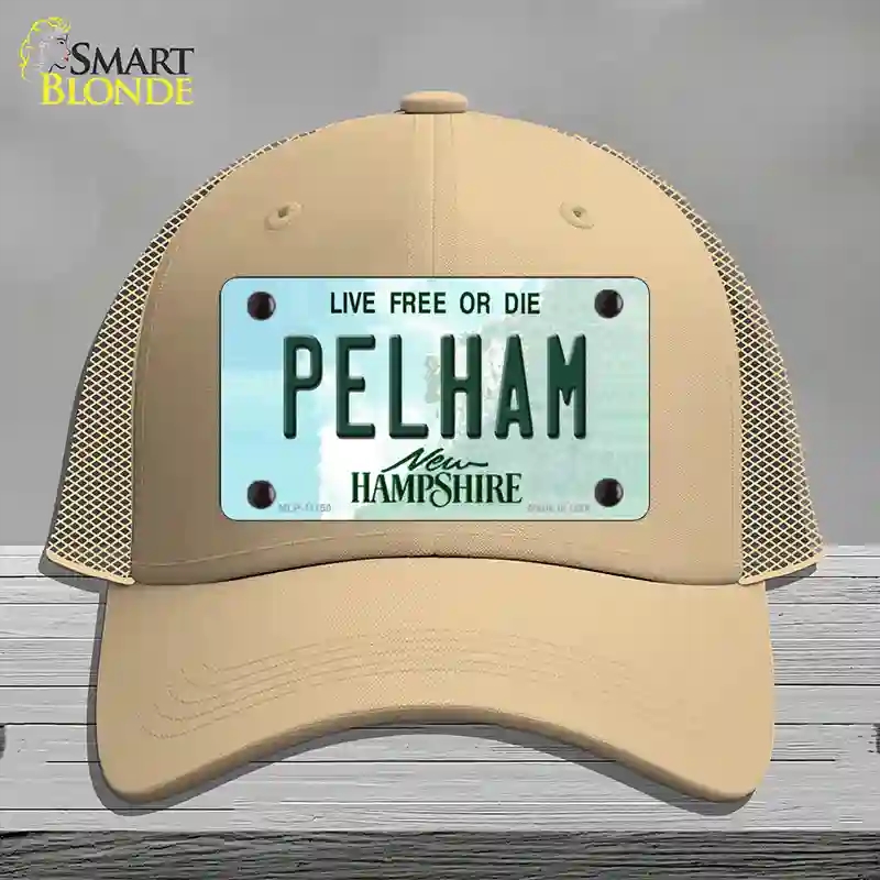 HAT15-MLP-11150 Pelham   Hampshire State Novelty License Plate Hat, Mesh - Khaki