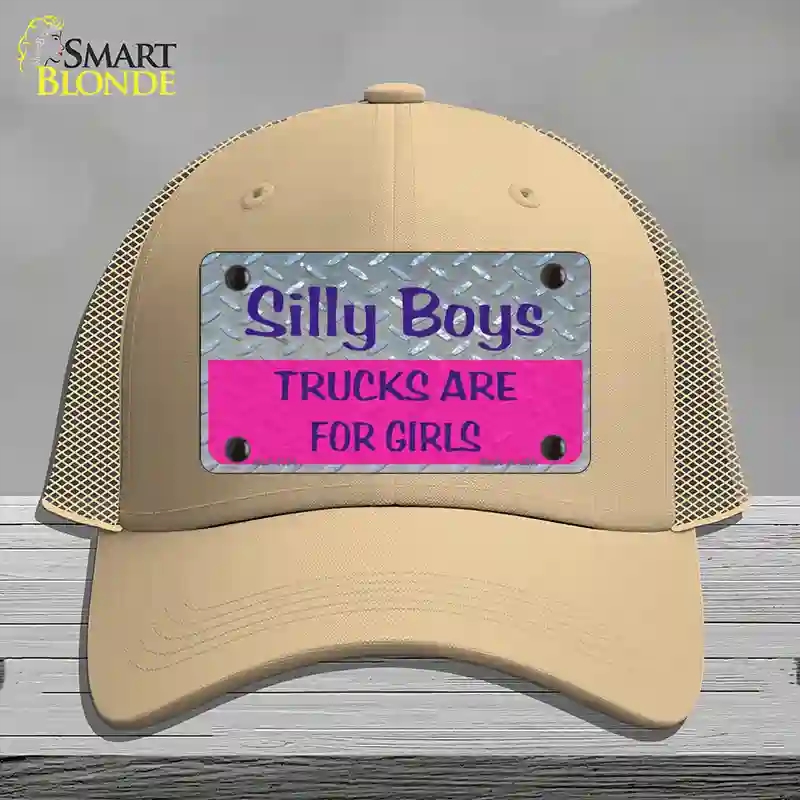 HAT15-MLP-1134 Silly Boys Novelty License Plate Hat, Mesh - Khaki