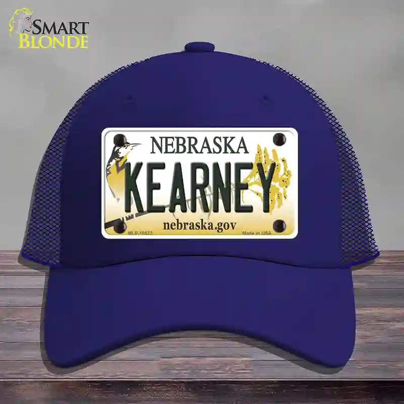 HAT18-MLP-10572 Kearney Nebraska Novelty License Plate Hat, Mesh - Royal Blue