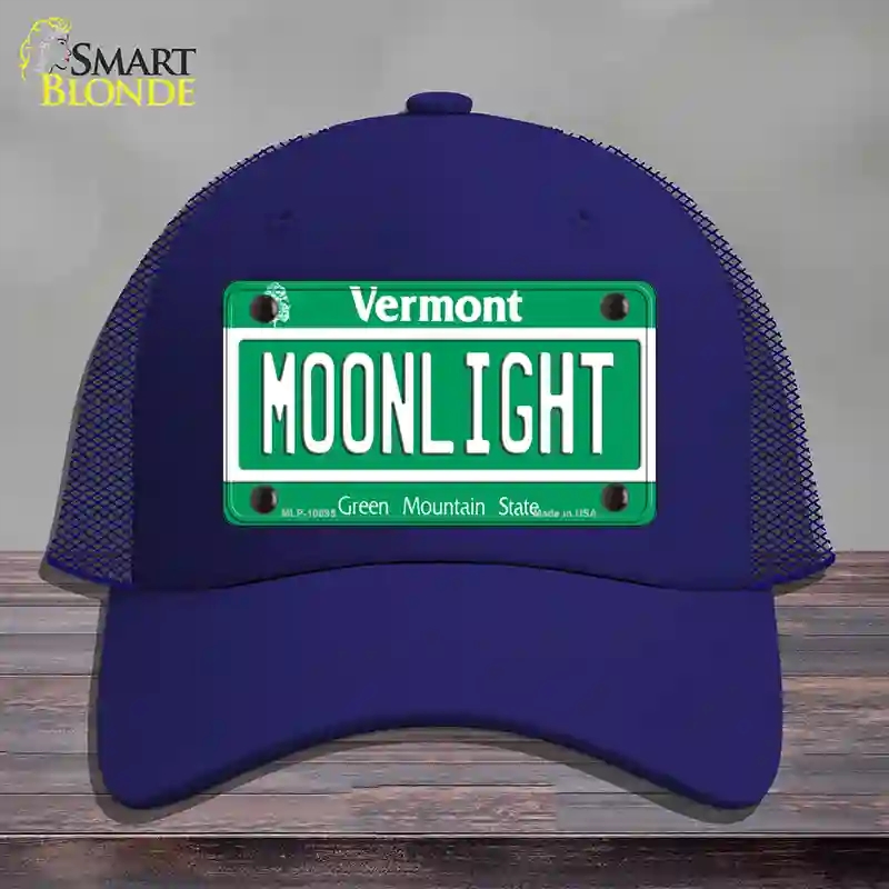 HAT18-MLP-10695 Moonlight Vermont Novelty License Plate Hat, Mesh - Royal Blue