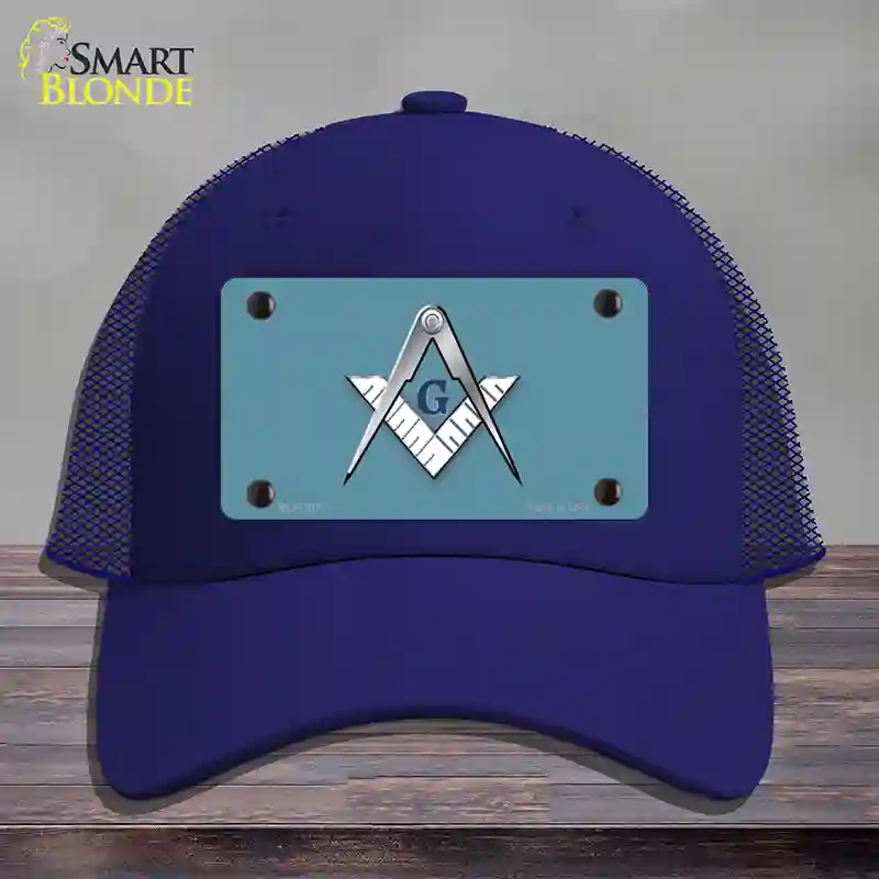 HAT18-MLP-107 Masons Logo Novelty License Plate Hat, Mesh - Royal Blue