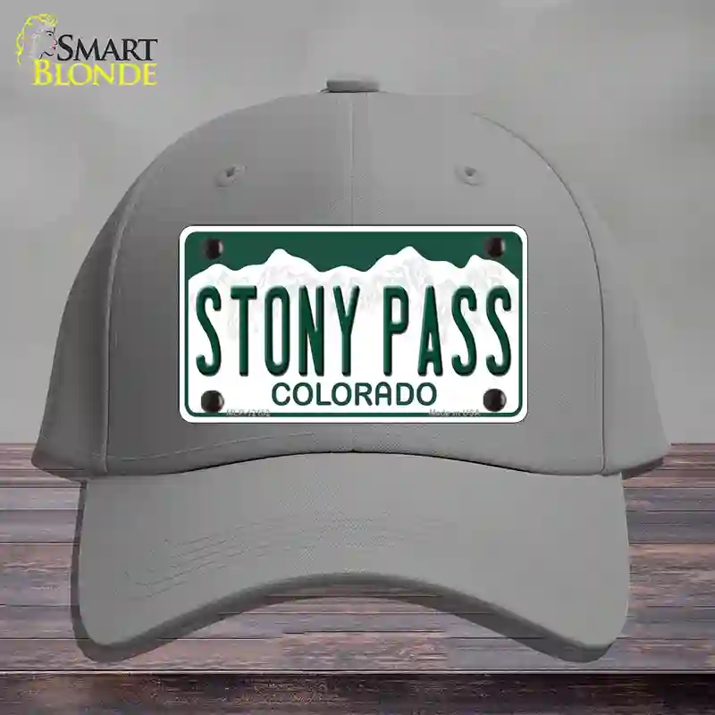 HAT23-MLP-12152 Stony Pass Colorado Novelty License Plate Hat, Cotton - Gray