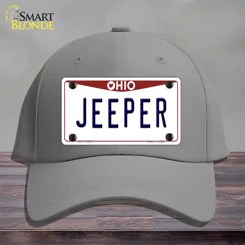 HAT23-MLP-12285 Ohio Jeeper Novelty License Plate Hat, Cotton - Gray