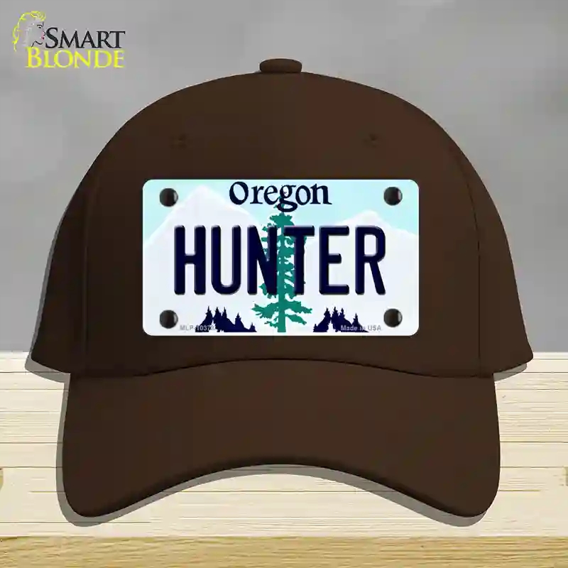 HAT24-MLP-10378 Hunter Oregon Novelty License Plate Hat, Cotton - Dark Brown