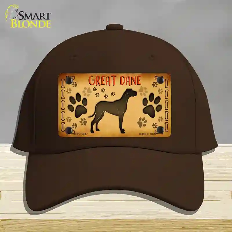 HAT24-MLP-10447 Great Dane Novelty License Plate Hat, Cotton - Dark Brown